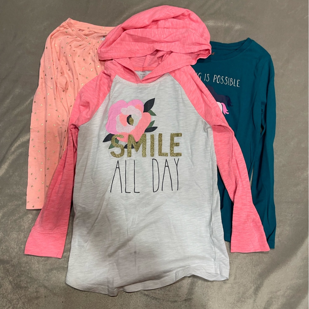 OshKosh B'gosh Pink and Gray Kids Hoodie Set